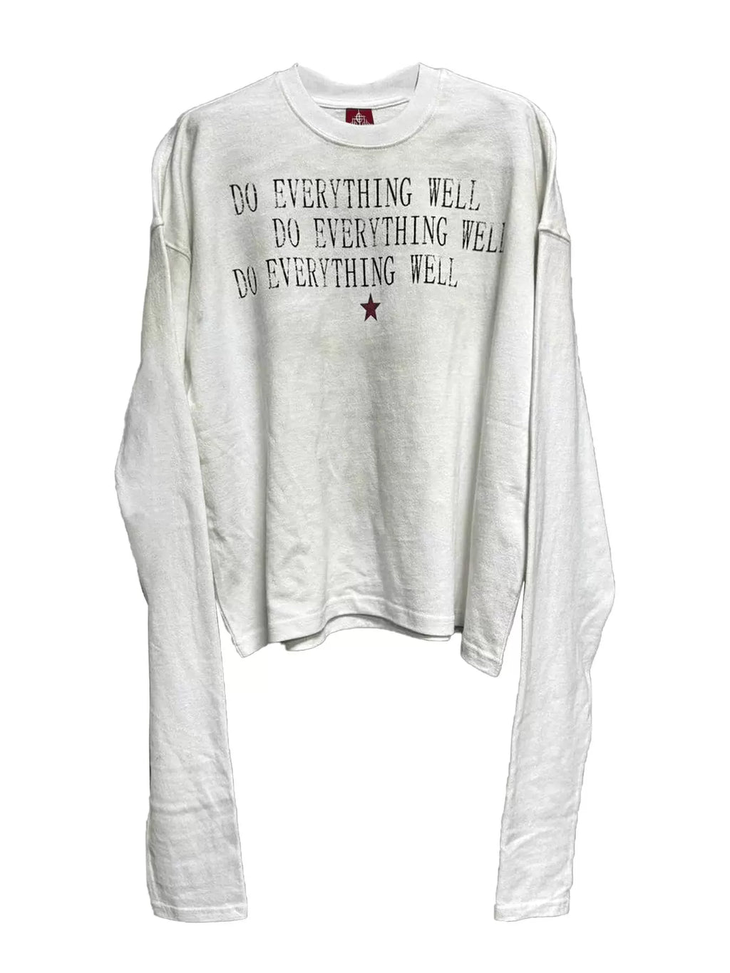 DETW-24AW red heart scalpel spray dirty water Boxy Long Sleeve Tee