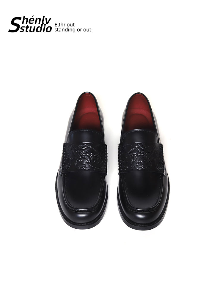 SHENLV STUDIO Vampire embossed cowhide loafers