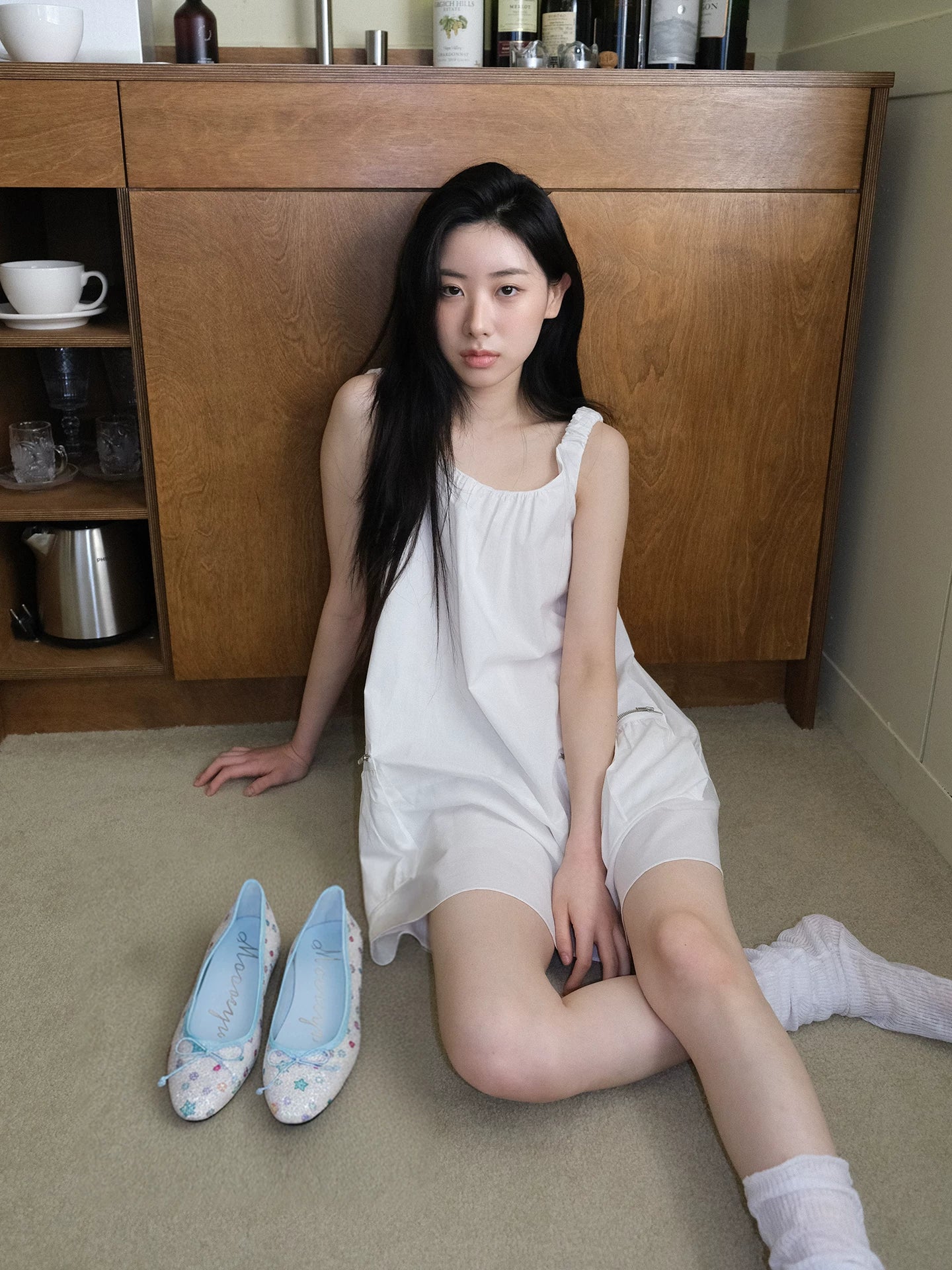 Mooreyu Round Head Light Mouth Bow Soft Sole Flats