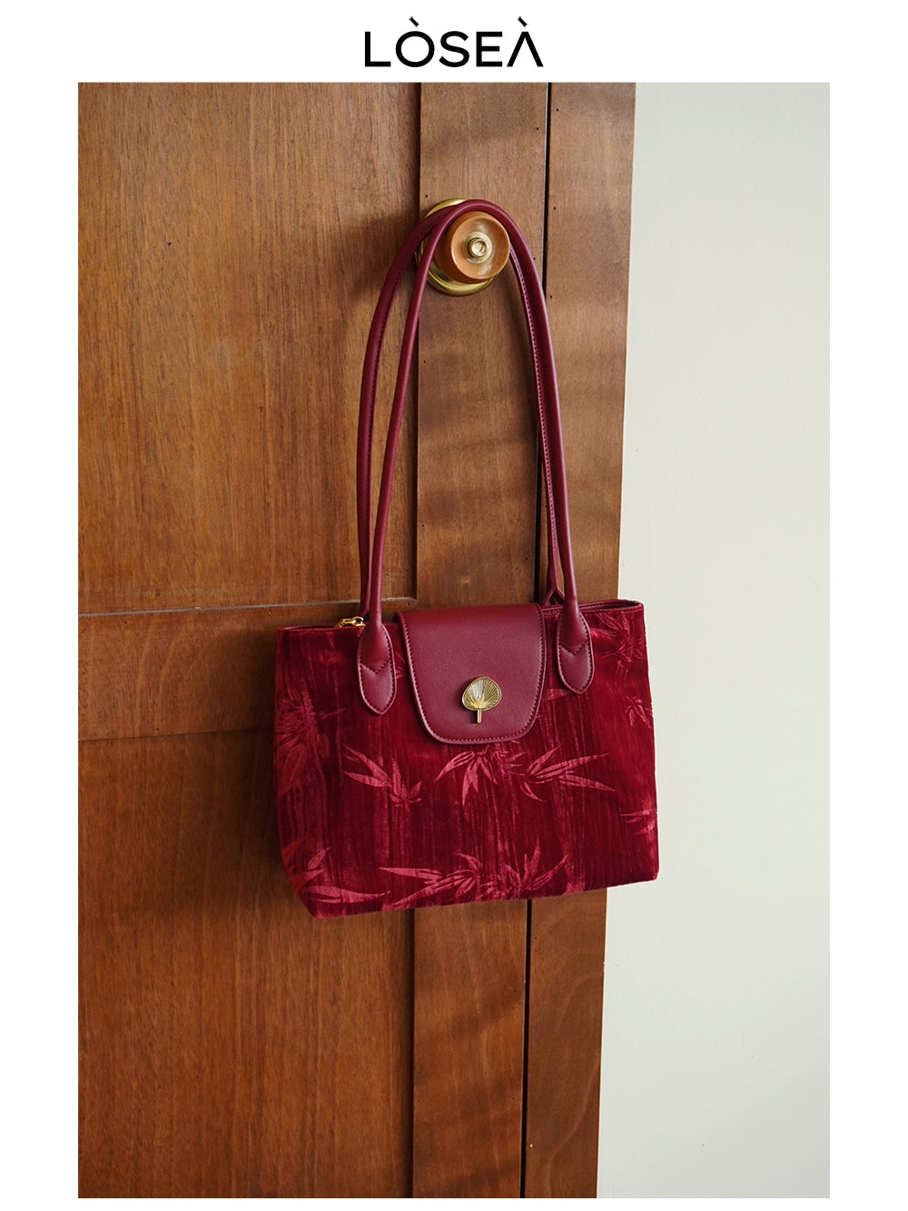 LOSEA New Chinese Style Pudong Fan Underarm Shoulder Bag