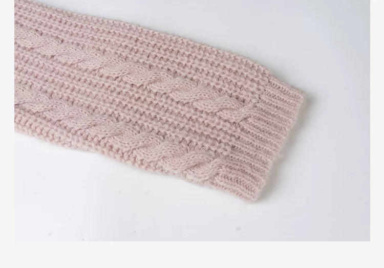 LOVEHEYNEW Twist V-neck Loose and Thin Sweater
