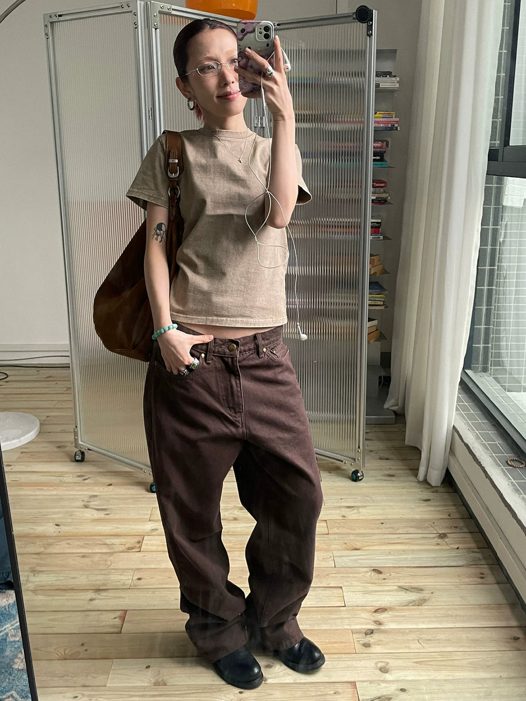 MMBBT Shoulder Short Versatile Casual Round Neck Tee