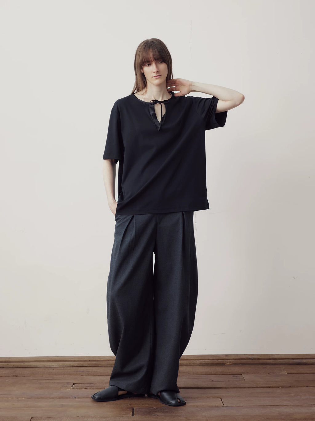 COLN Strap Casual Loose Tee