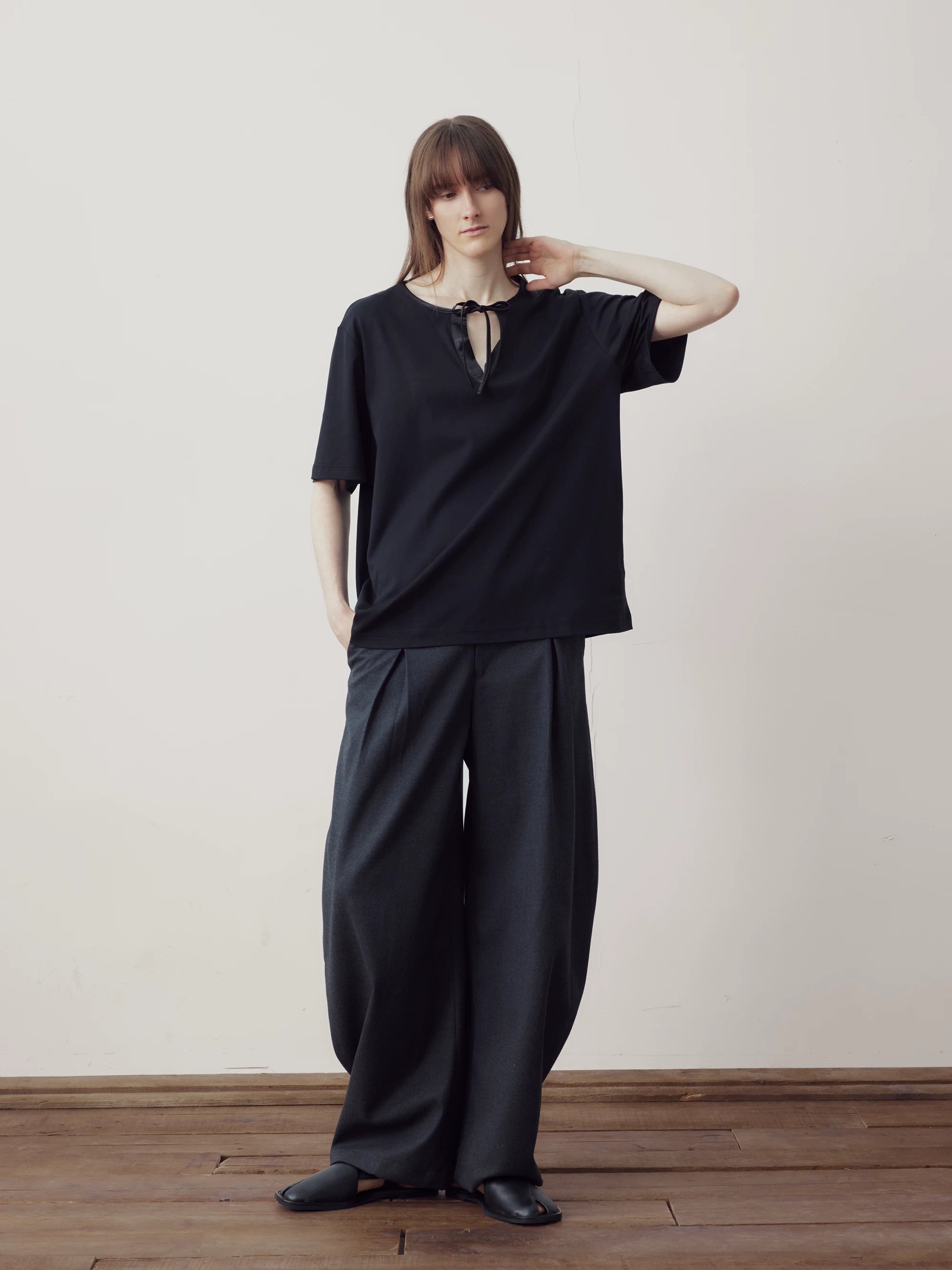 COLN Strap Casual Loose Tee