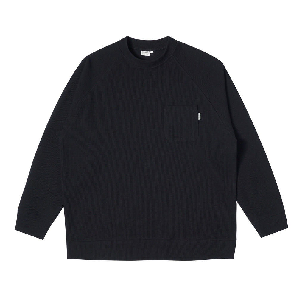 BUTTBILL 380G Japanese waffle Pure Cotton inner long-sleeve Tee