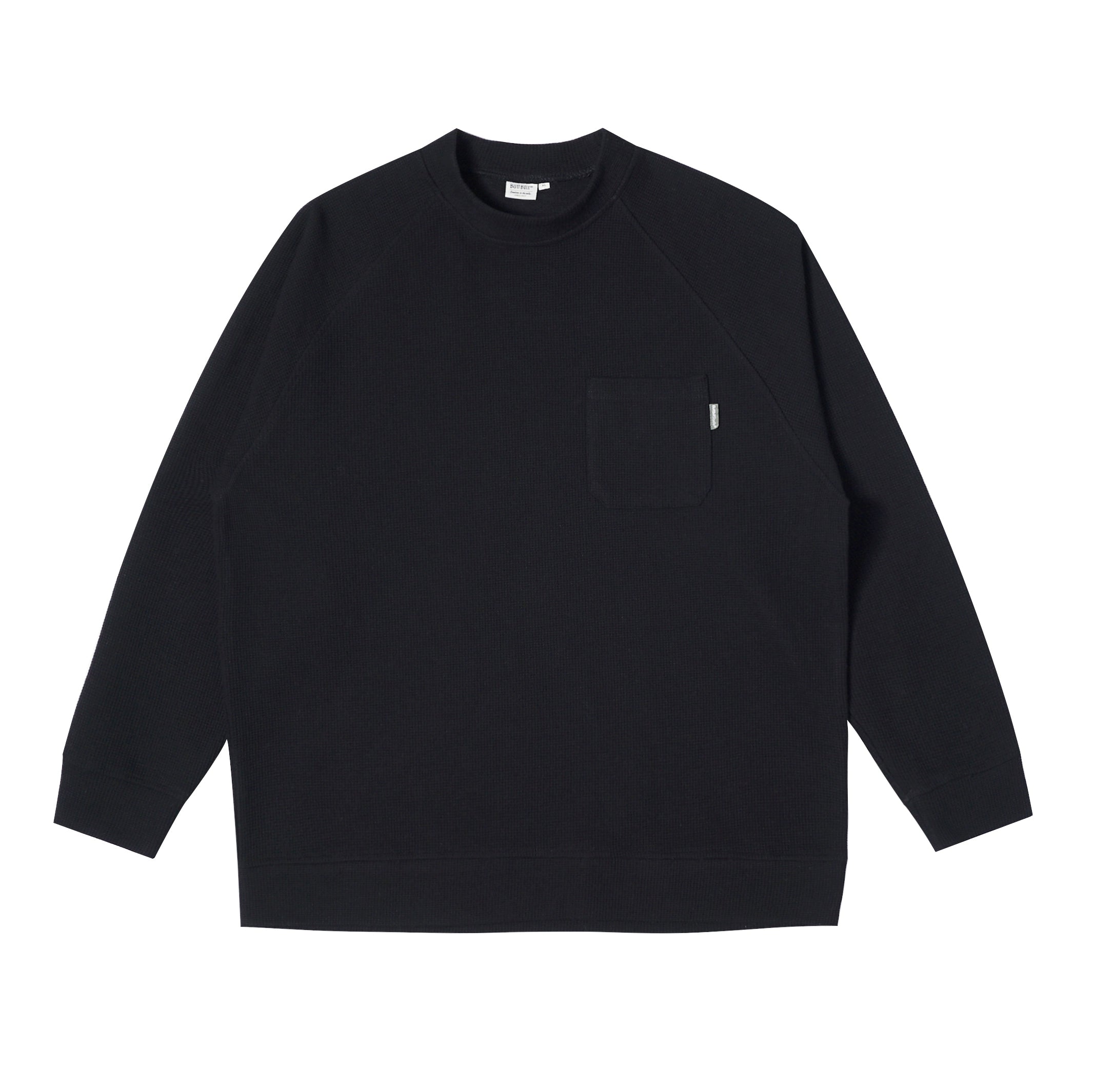 BUTTBILL 380G Japanese waffle Pure Cotton inner long-sleeve Tee