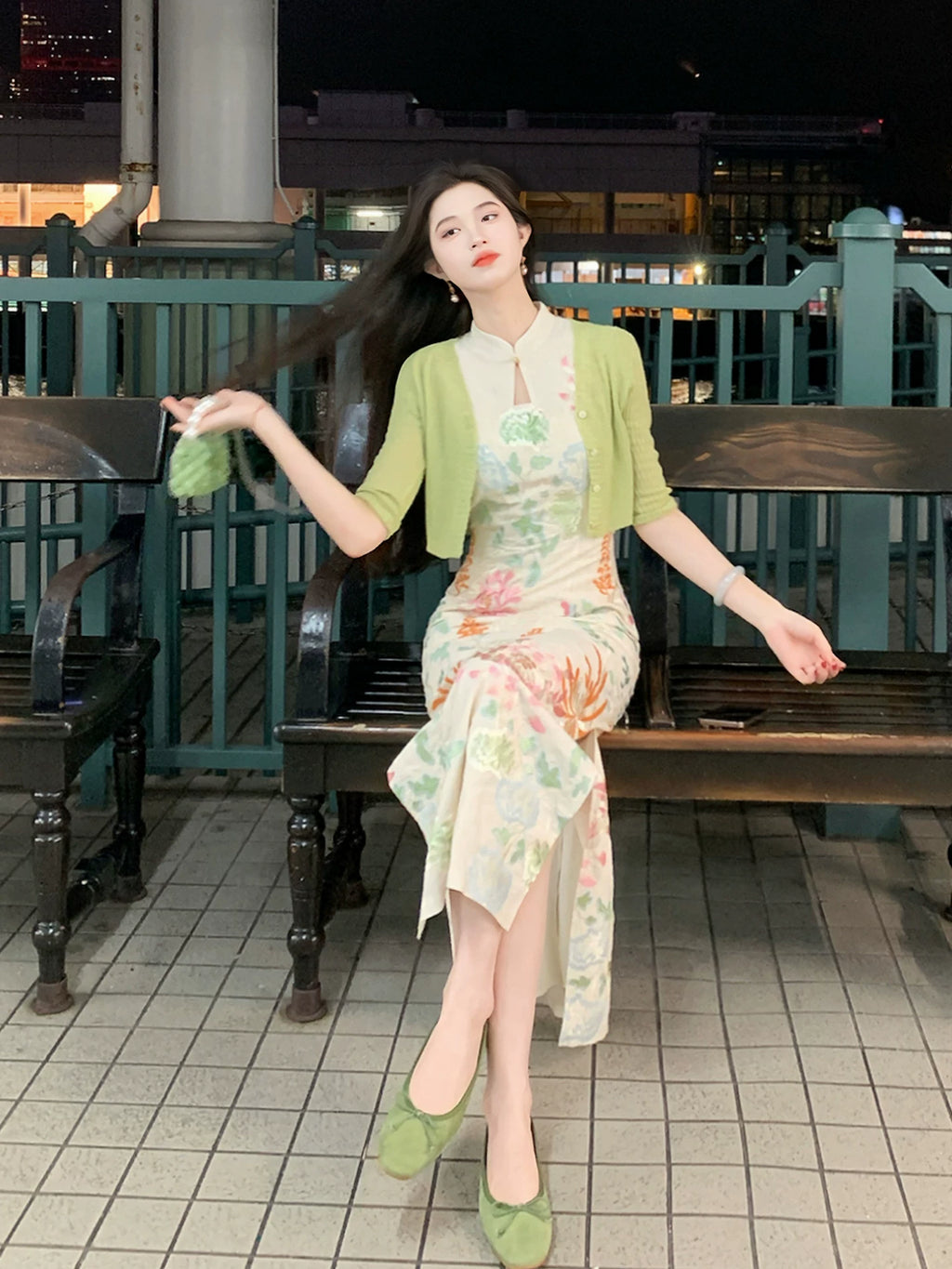 ZIHE Firecracker Embroidered Hollow Dress
