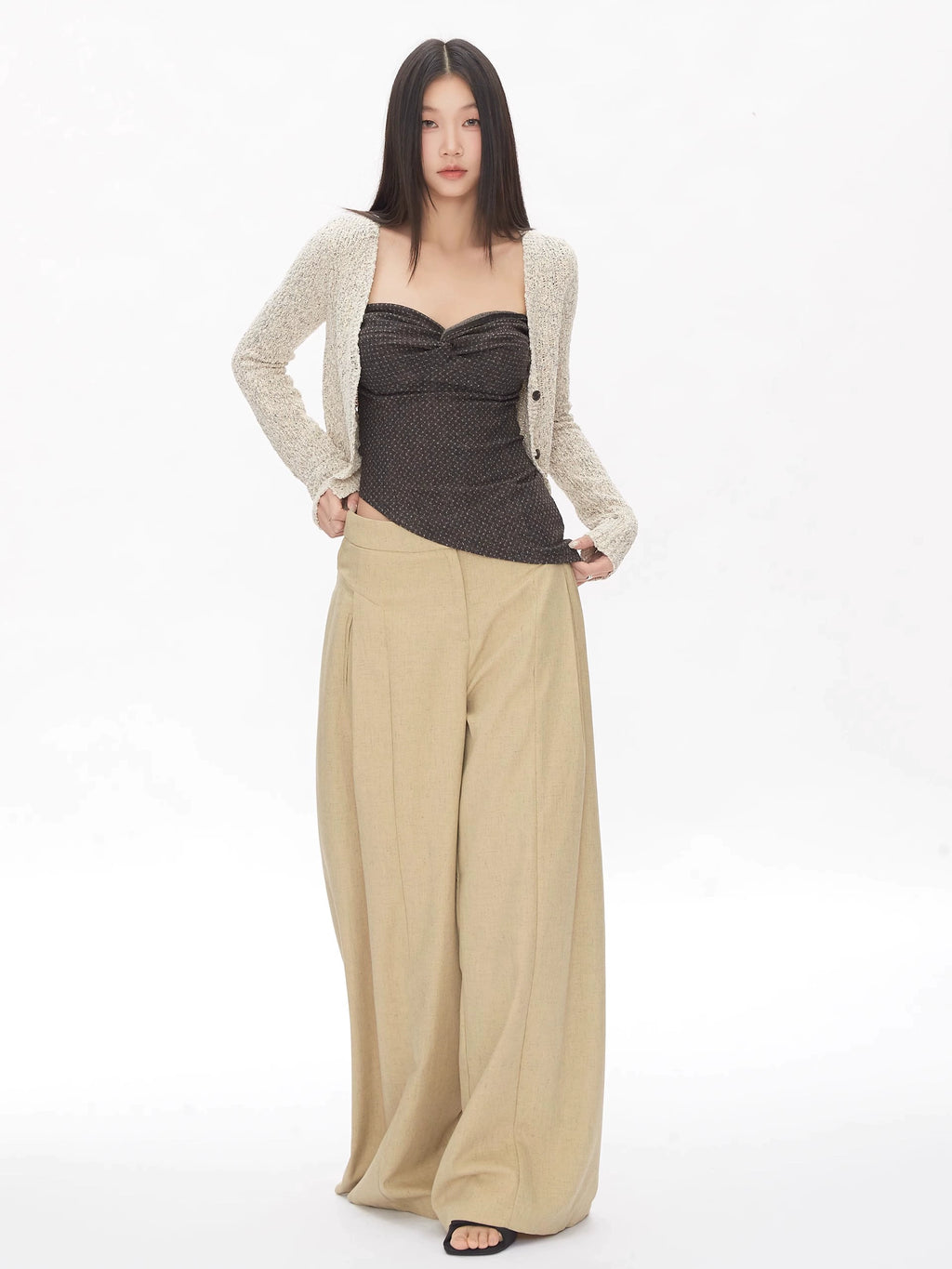 WITHMIN Suit Low-rise Loose Casual Straight-leg Pants