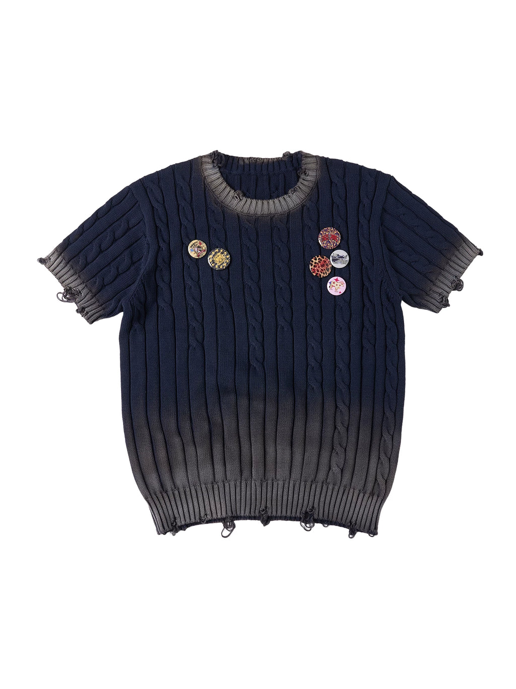 SAXGENWON Detachable Medal Knitted Tee