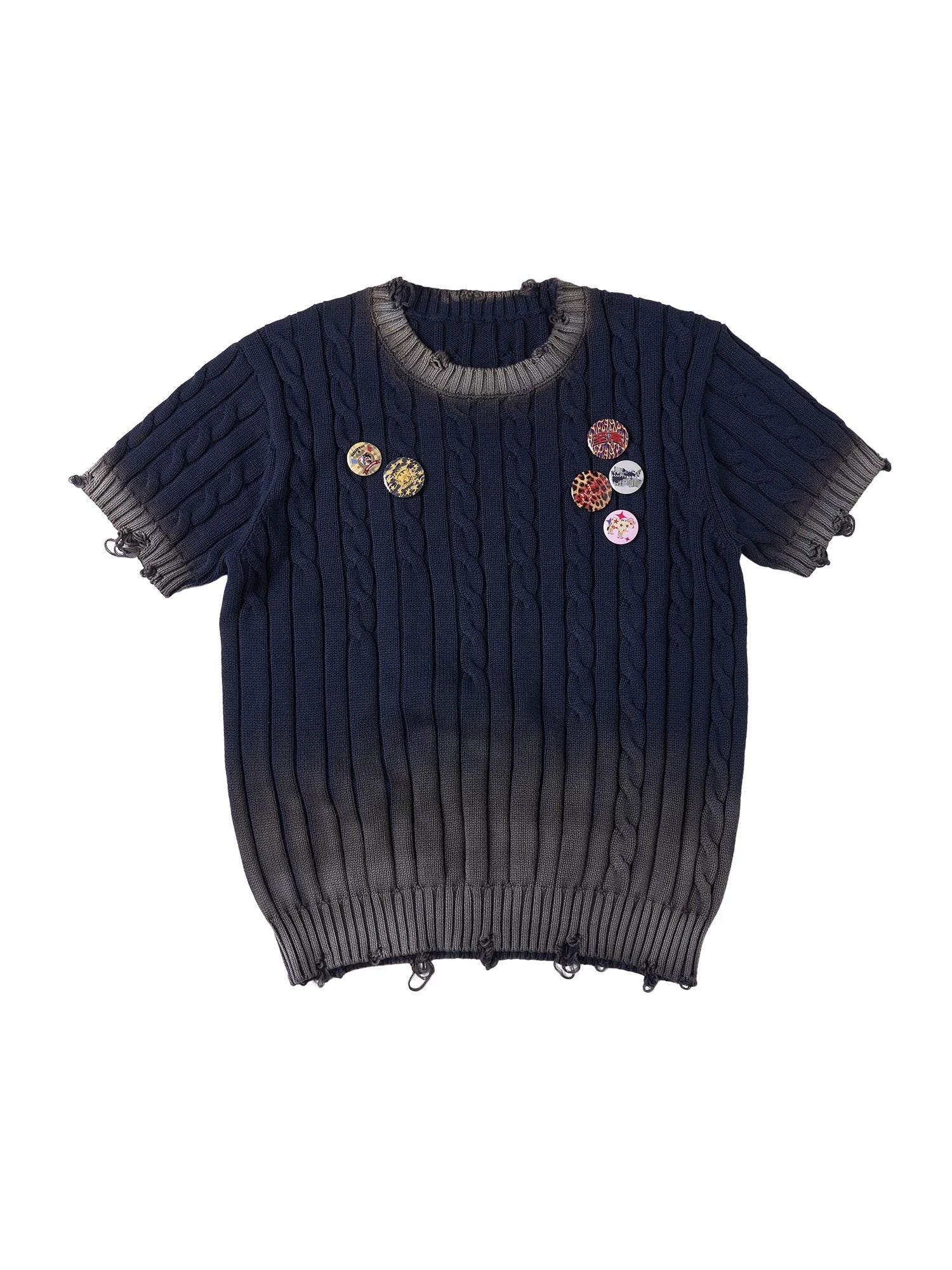 SAXGENWON Detachable Medal Knitted Tee