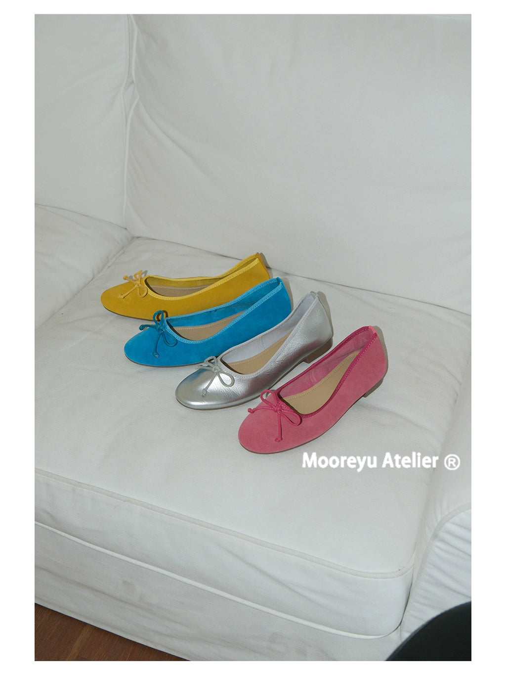 Mooreyu Bow Round Head Ballet Shoes