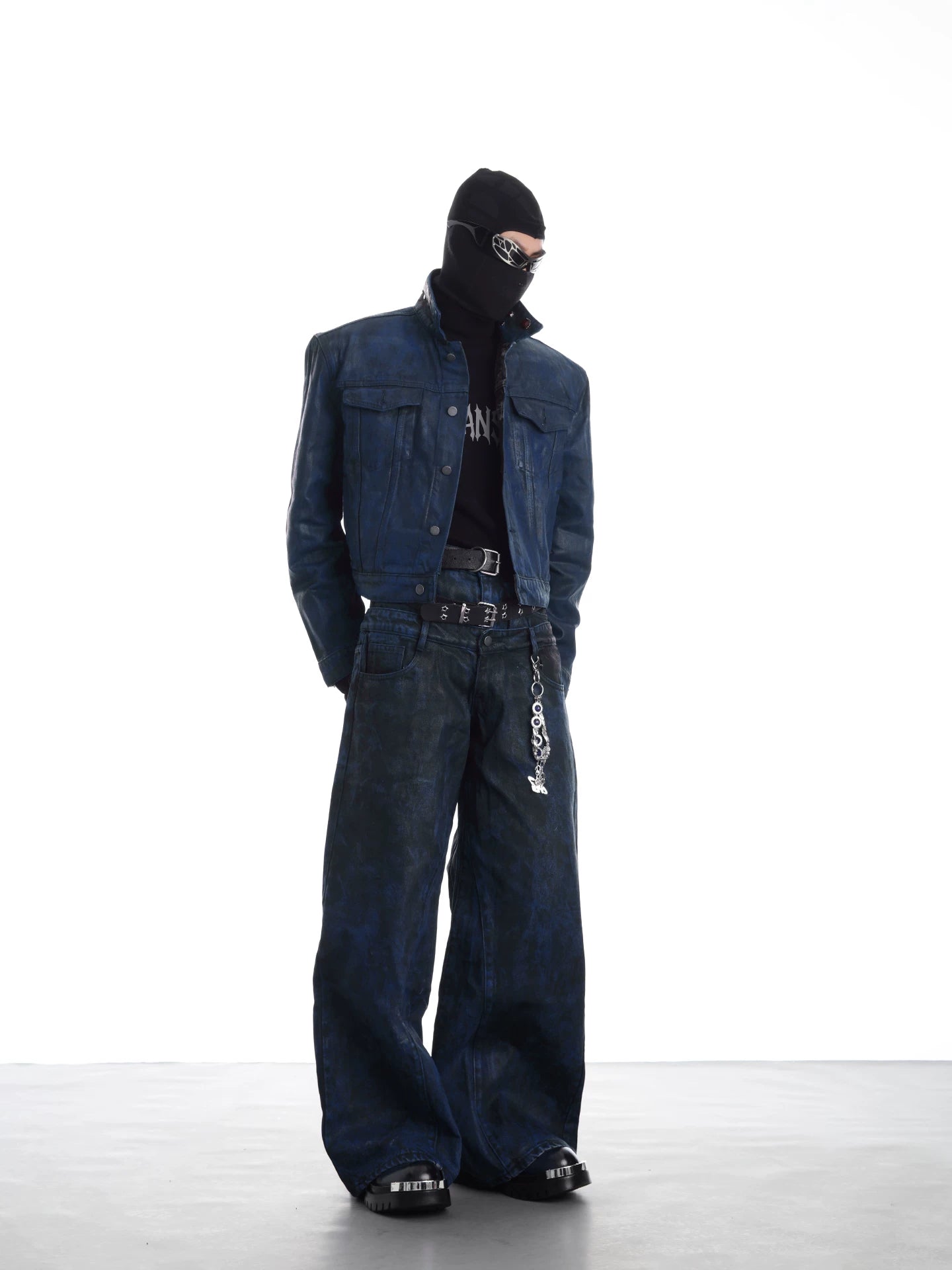 NUndeFineD Vintage Fashion Cropped Denim Suit
