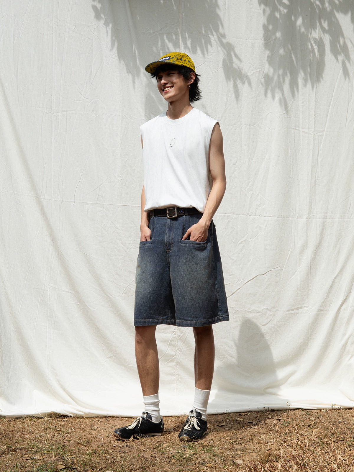 Mentmate Vintage Washed Old, Vertical, Casual Shorts