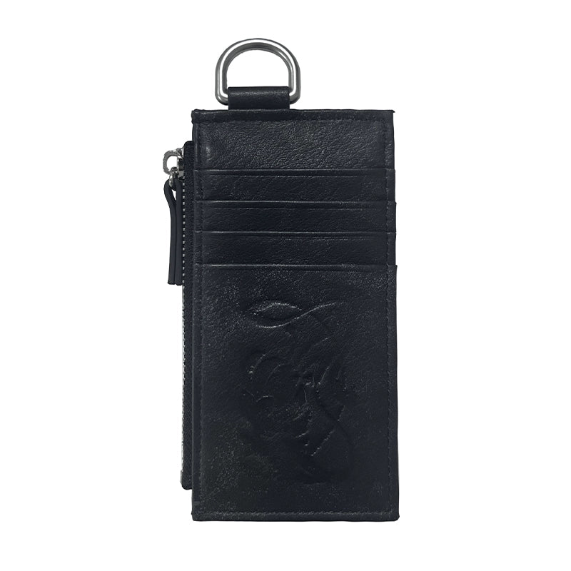 JCAESAR Iris Flower Old Embroidery Card Bag