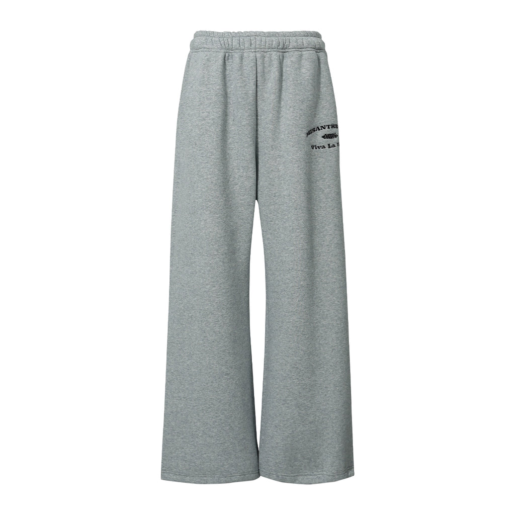 FUNKYFUN Embroidered Straight Tube Velvet Lazy Casual Trousers