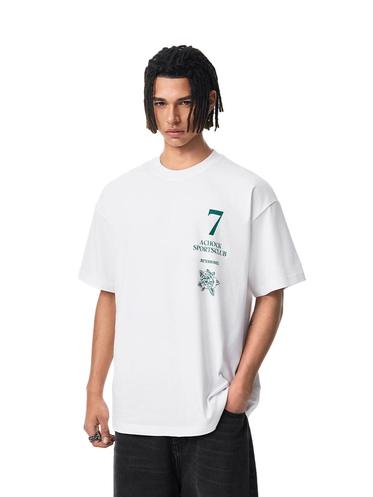 Achock High Street Niche Crew Neck Loose Casual Tee