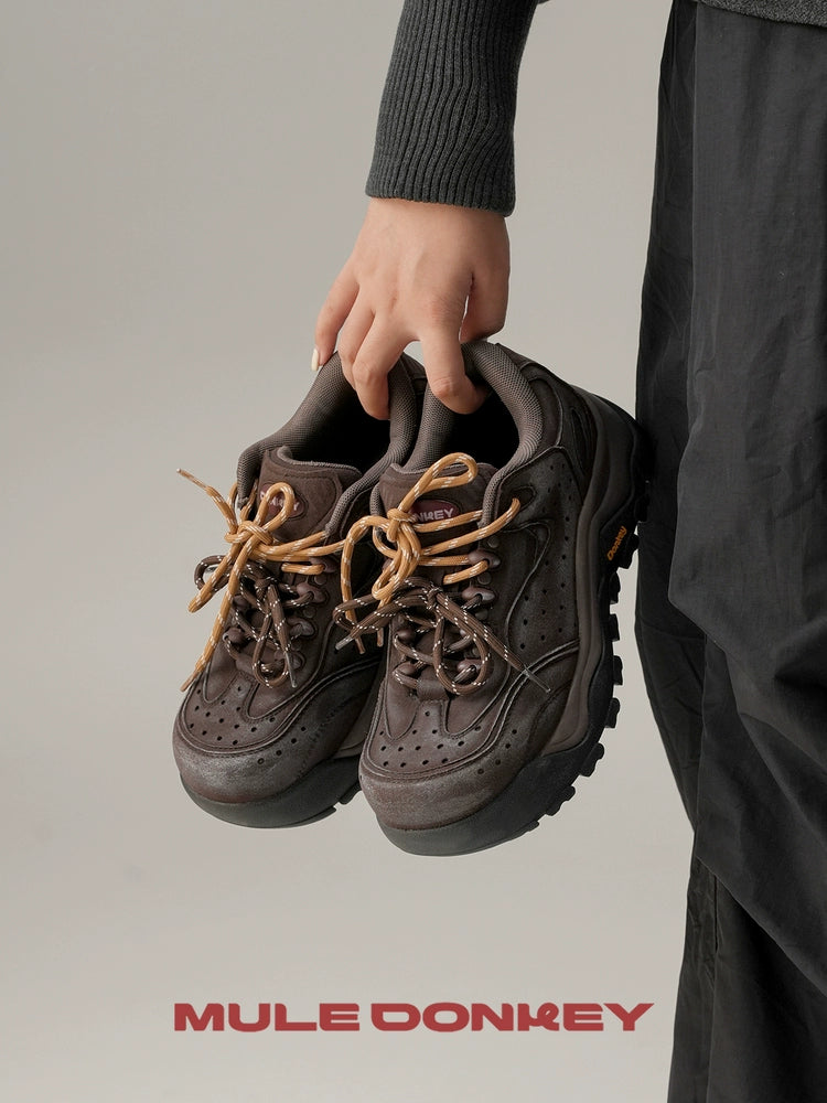 Donkey Makes Old Contrasting Color Breathable Casual Sneakers