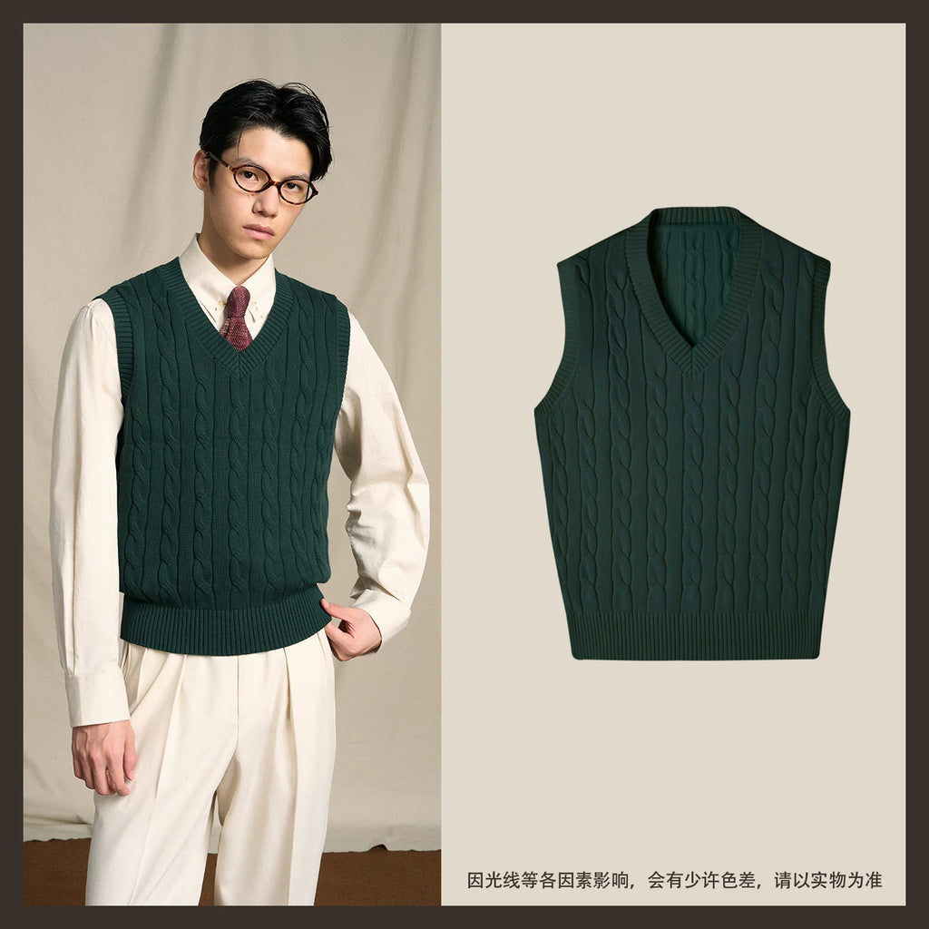CULTA College Vintage Twisted Knitted Vest