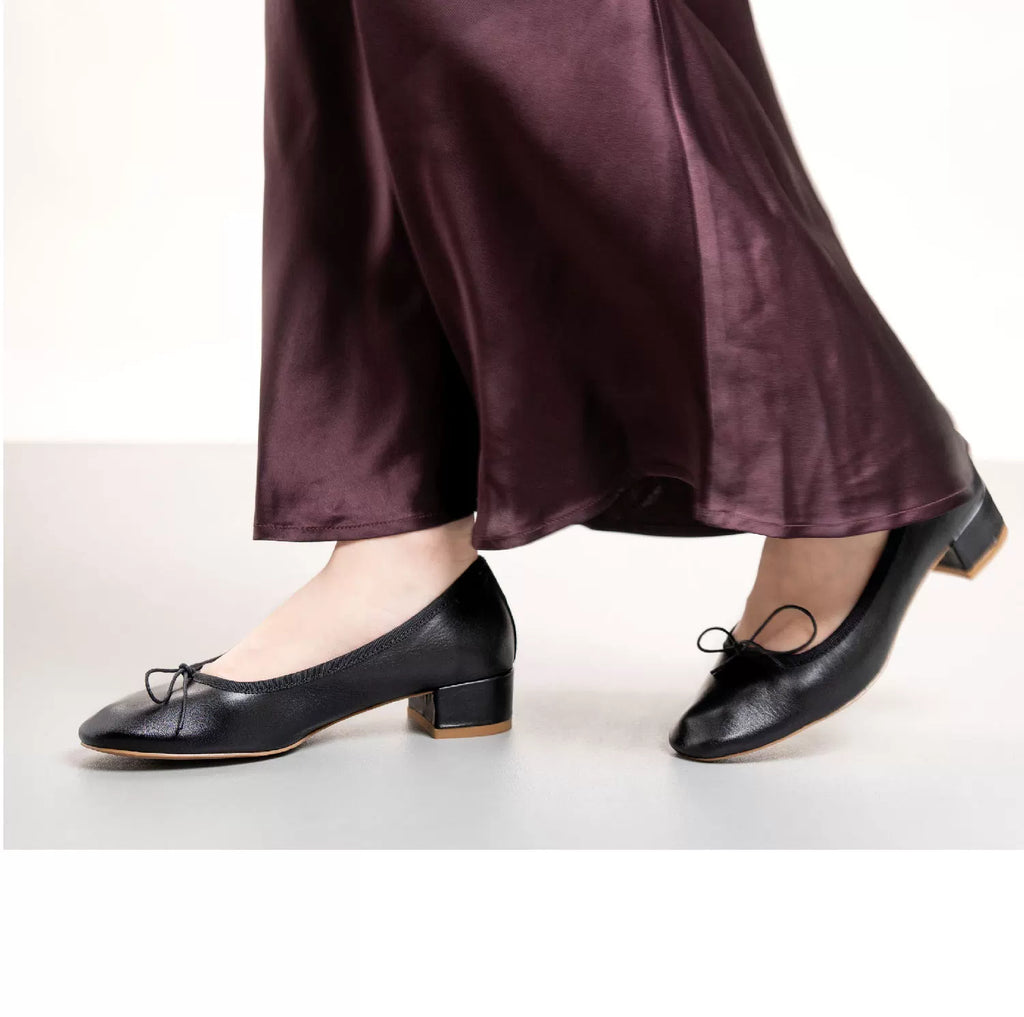 L'aise Bow Mid-heel Shoes