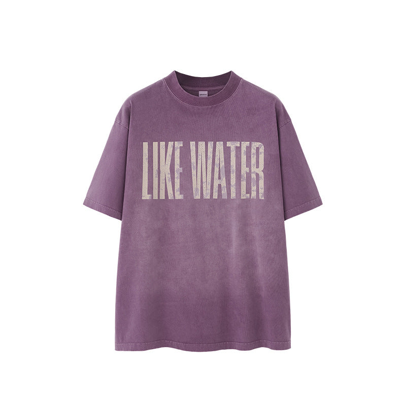 INF Retro Crack Spray Ma Liu Washing Water Tee