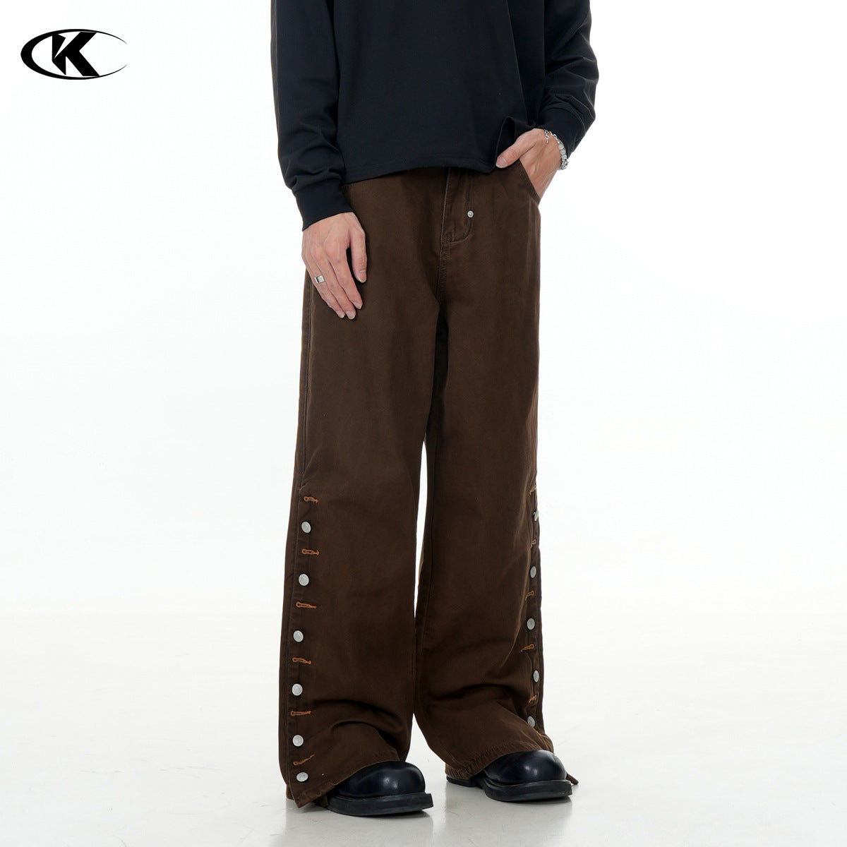 11KN Buttons Loose jeans