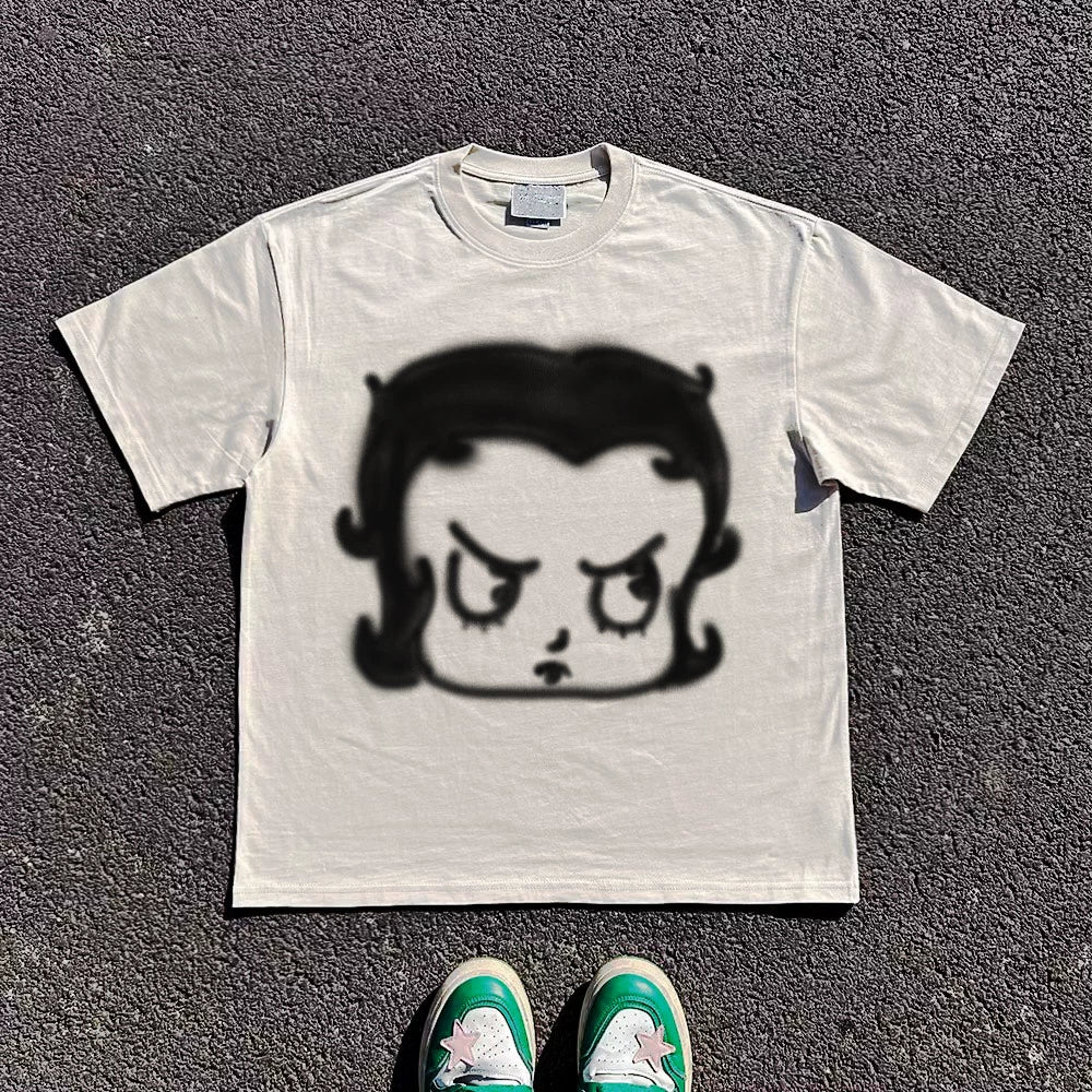 Wang Youbing Studio! Graffiti 220g 100% Cotton Tee