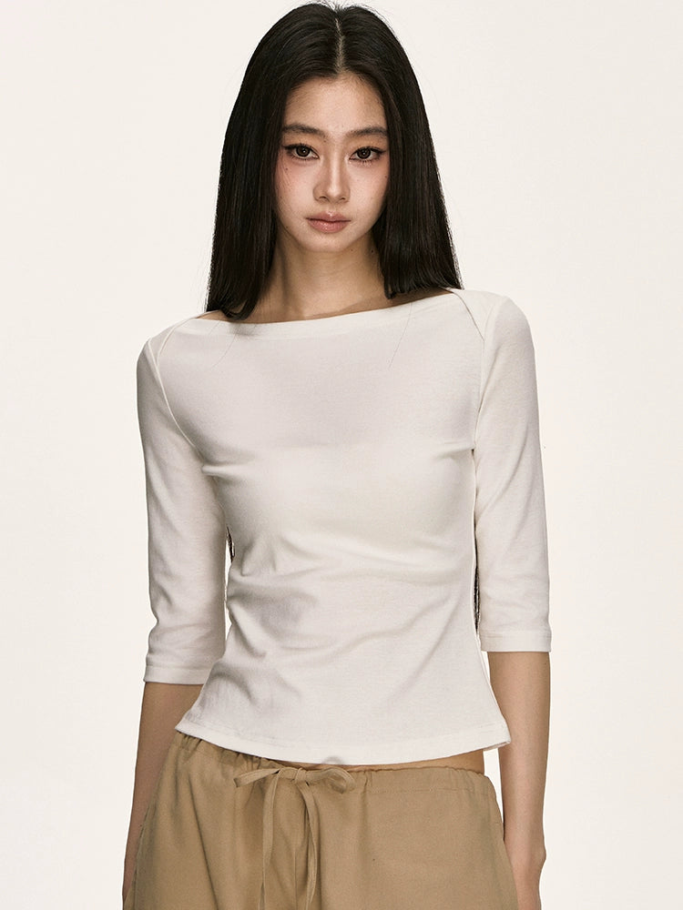 Anna Aneae Slim Spice Medium Sleeve Versatile Tee