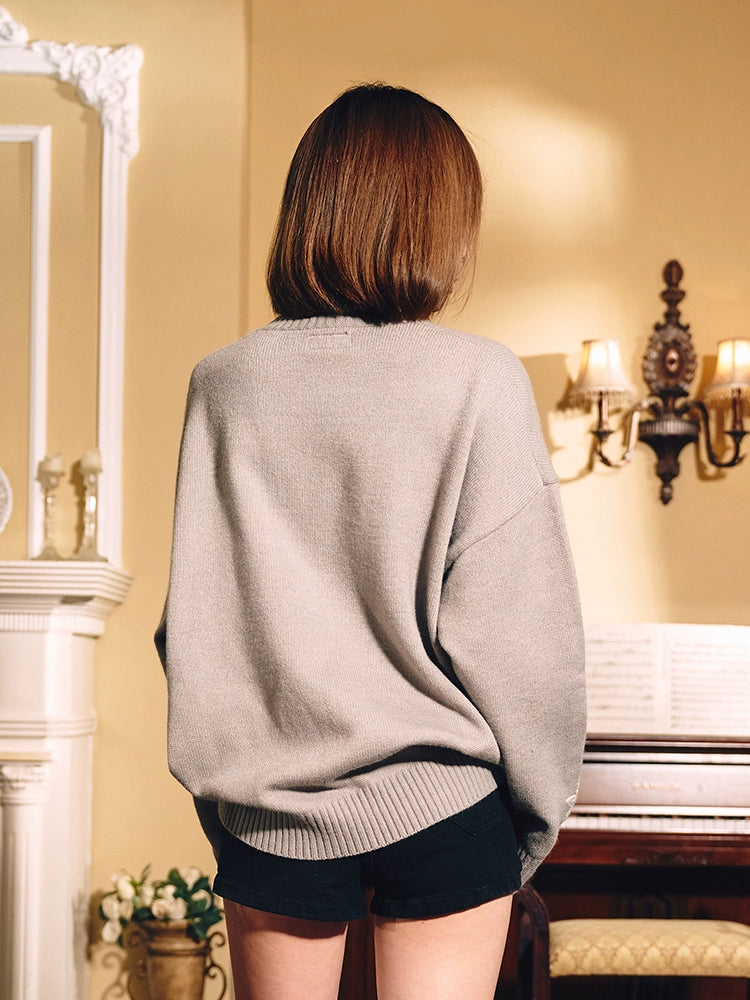 STA X RMD SR Double Star Flower Knitted Sweater