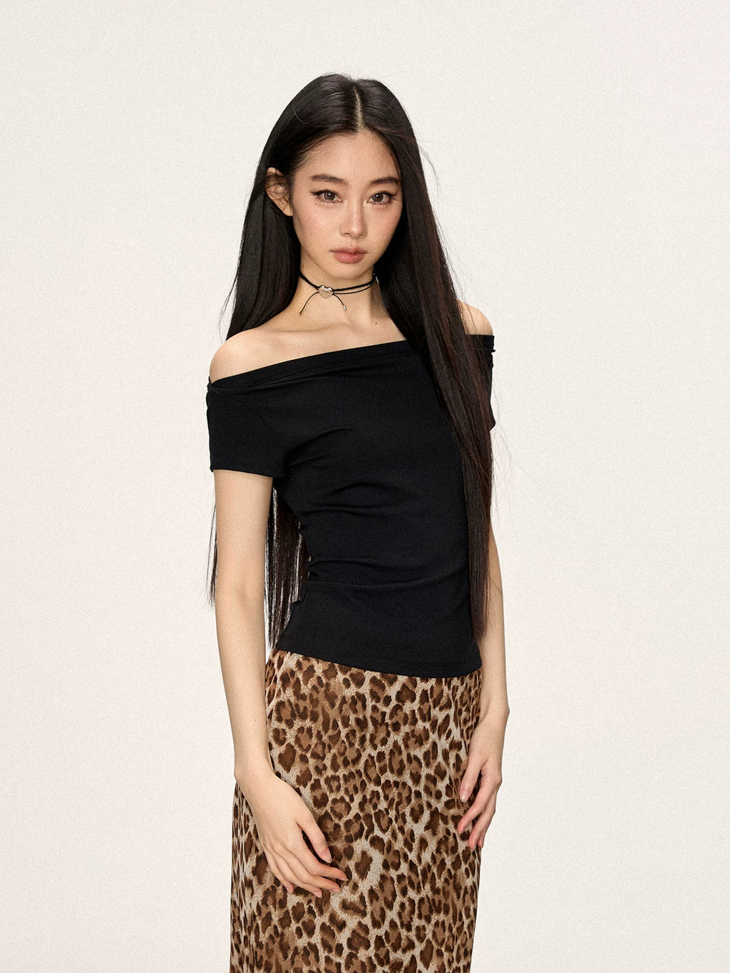 Cherry Melody Shoulder Two Slim Tee