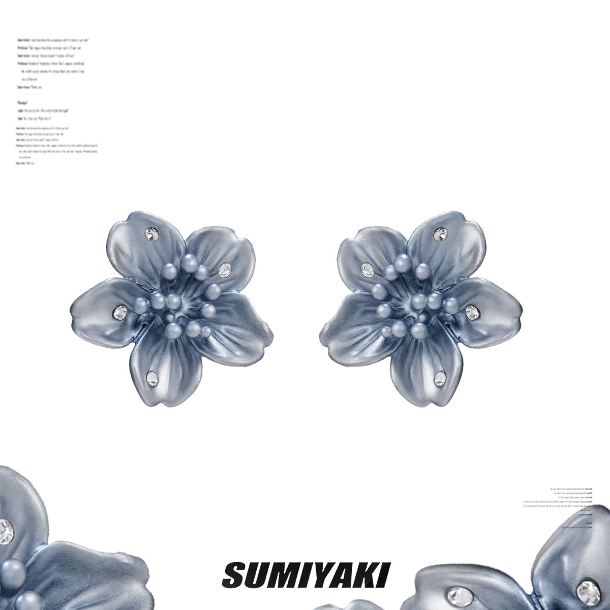 SUMIYAKI Three-dimensional Flower Earrings