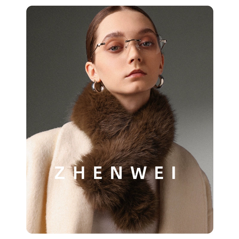 ZHENWEI Thickened Furry Scarf