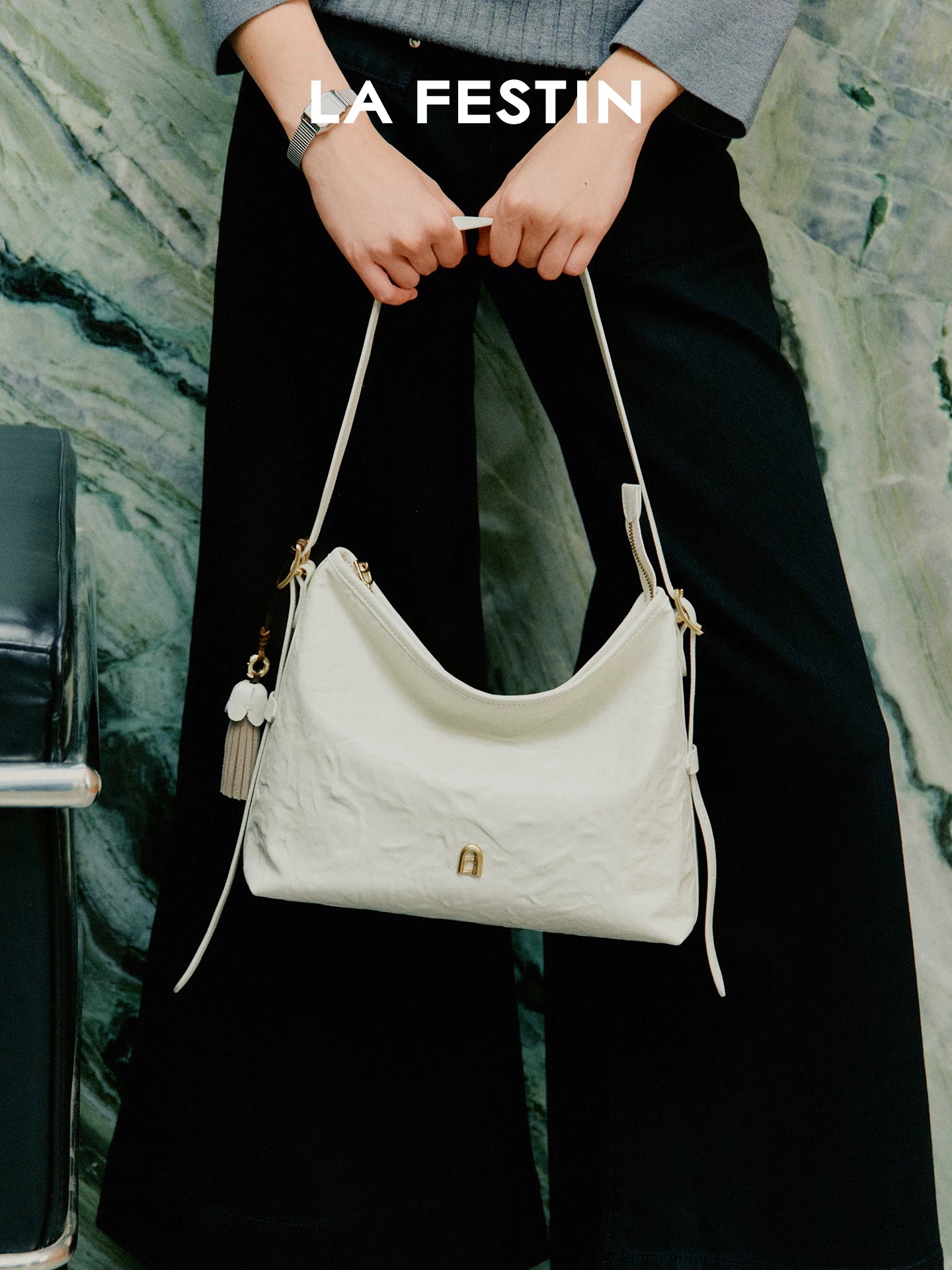 La Festin Suede Underarm Crossbody Bag