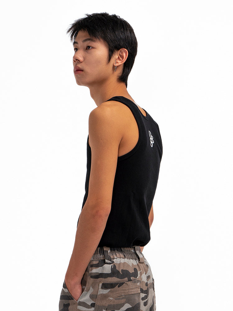 OBSESSWITH high elastic ribbed knitted vest