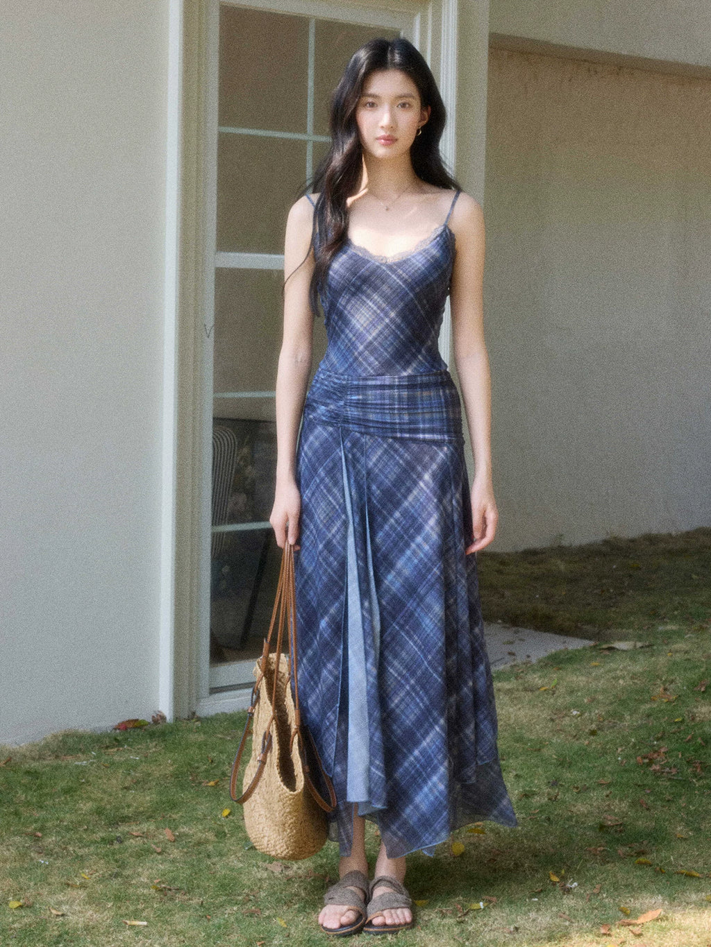 TYANG Waist Mesh Suspender Dress