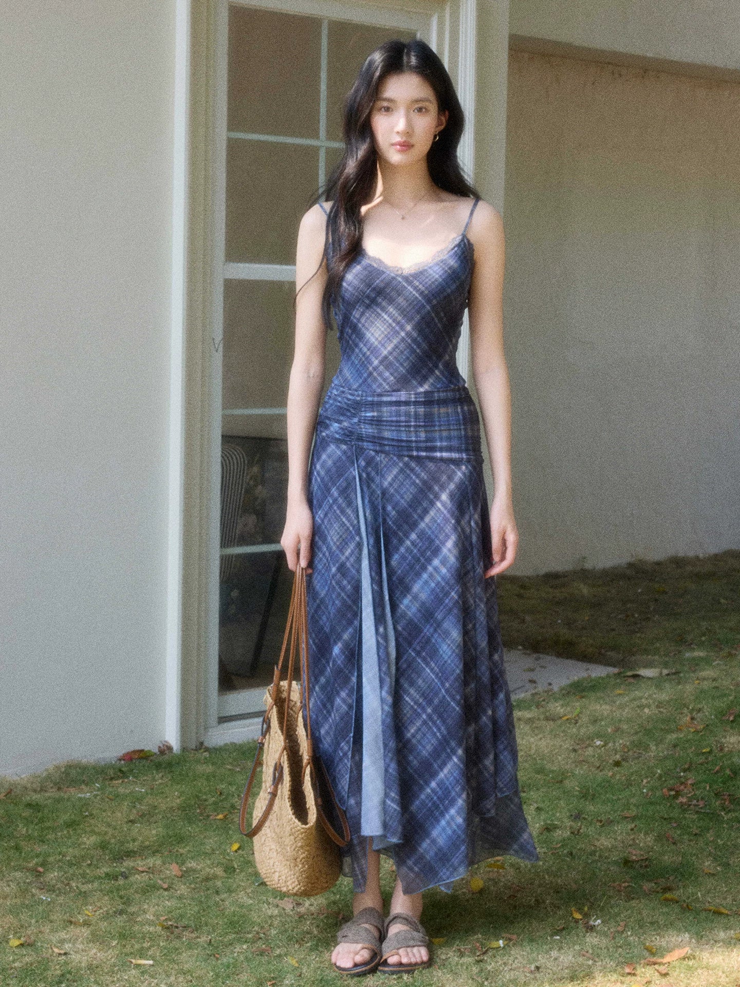 TYANG Waist Mesh Suspender Dress