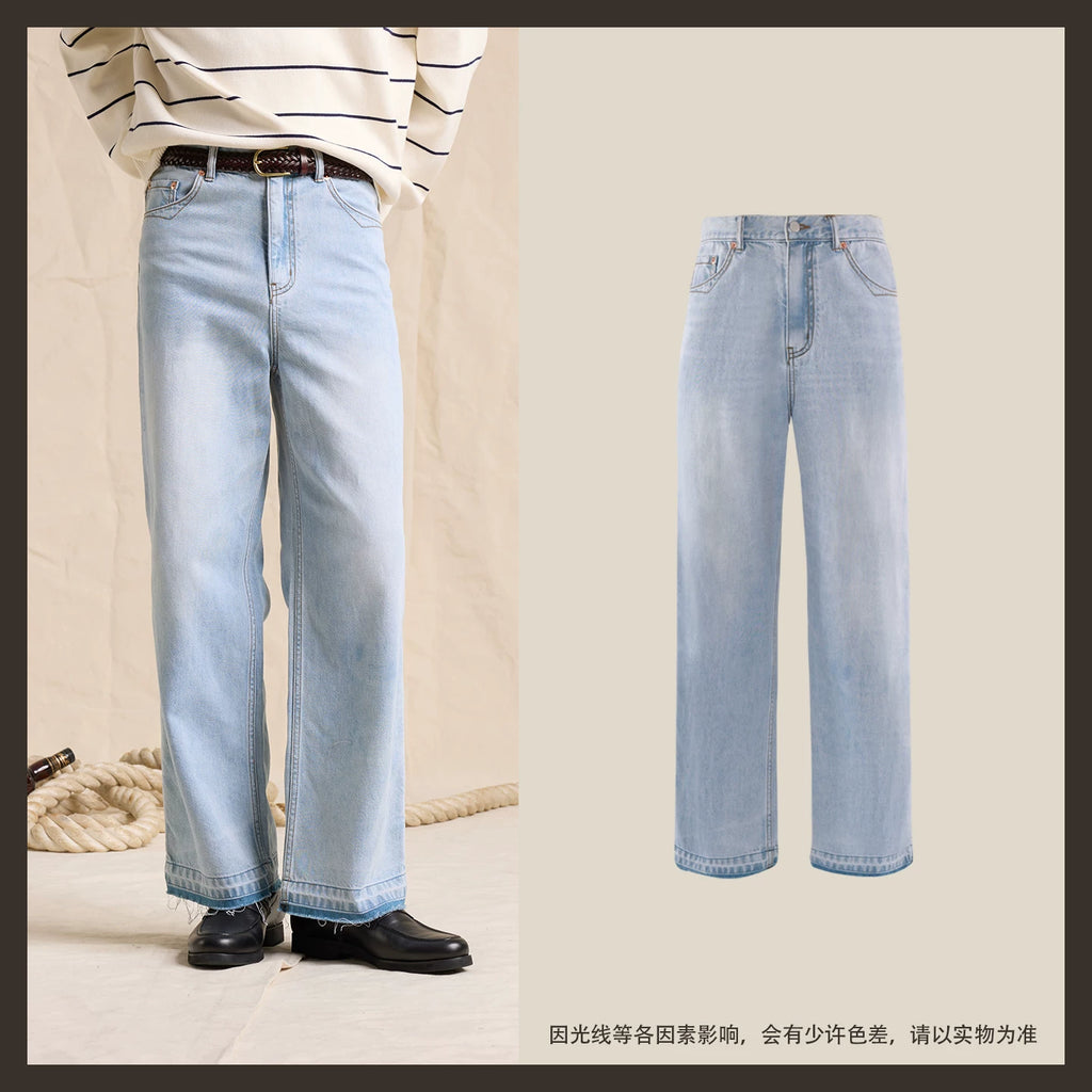 CULTUM High Waist Loose Straight Wide Leg Jeans