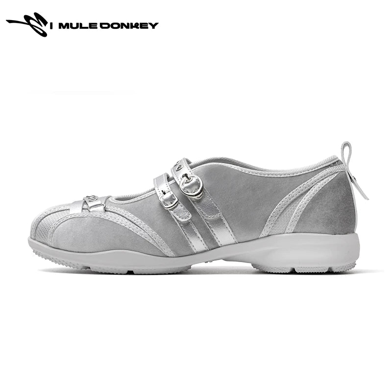 Donkey Retro Rivet Flat Shoes