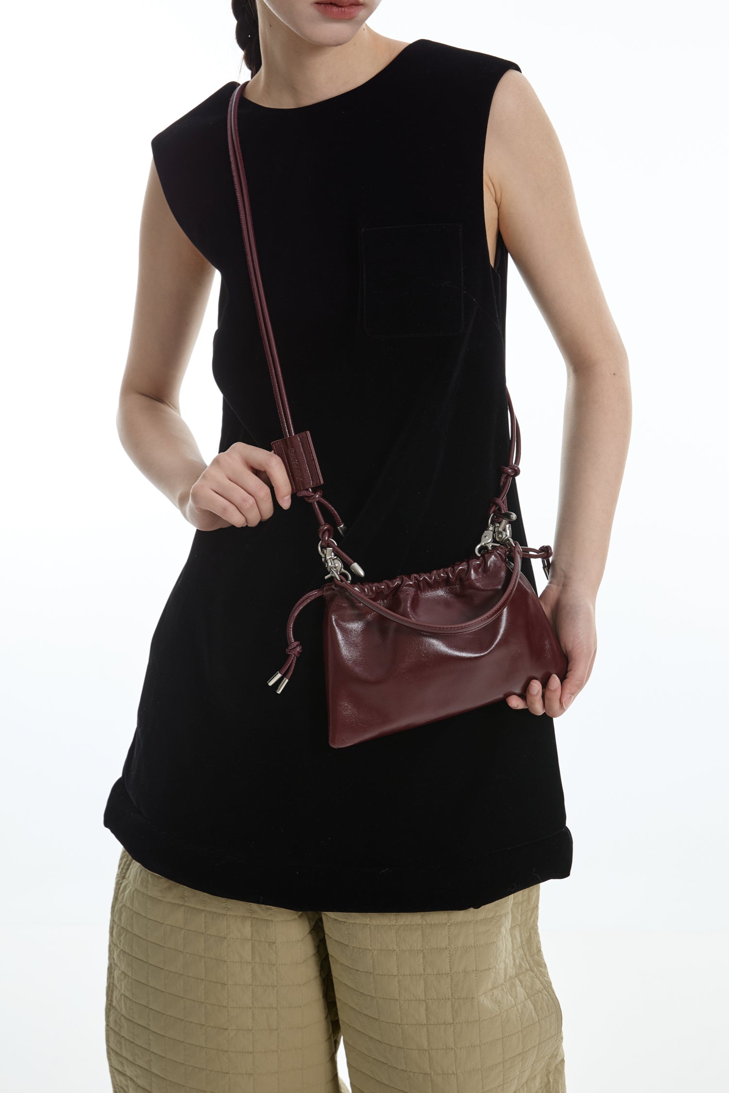 DirtySix Cow Split Leather Fran little cloud cowhide small bag