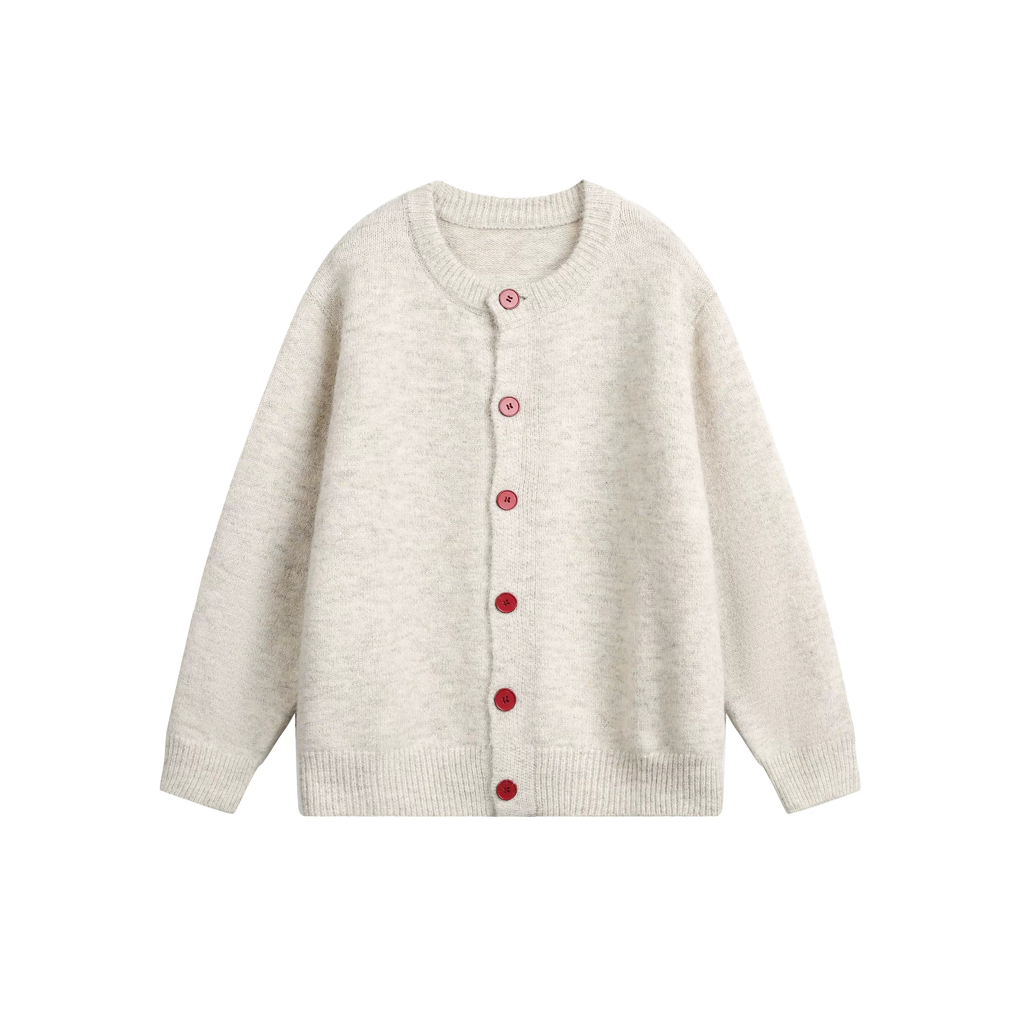 MADWITCH Contrasting Button-up Sweater