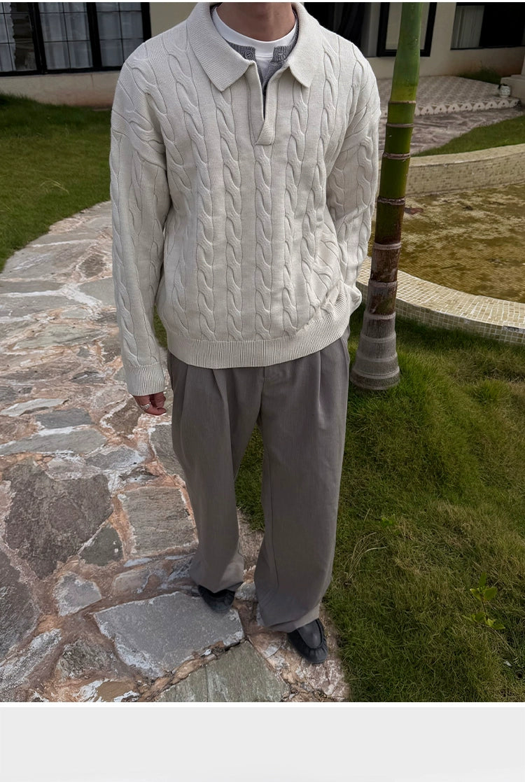 ZOZOFOREST Casual Fake Two-piece Knitted Sweater