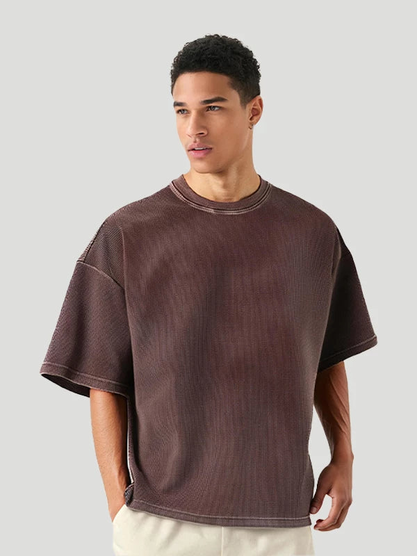 FIVEMEN Vintage Crew Neck Casual Tee