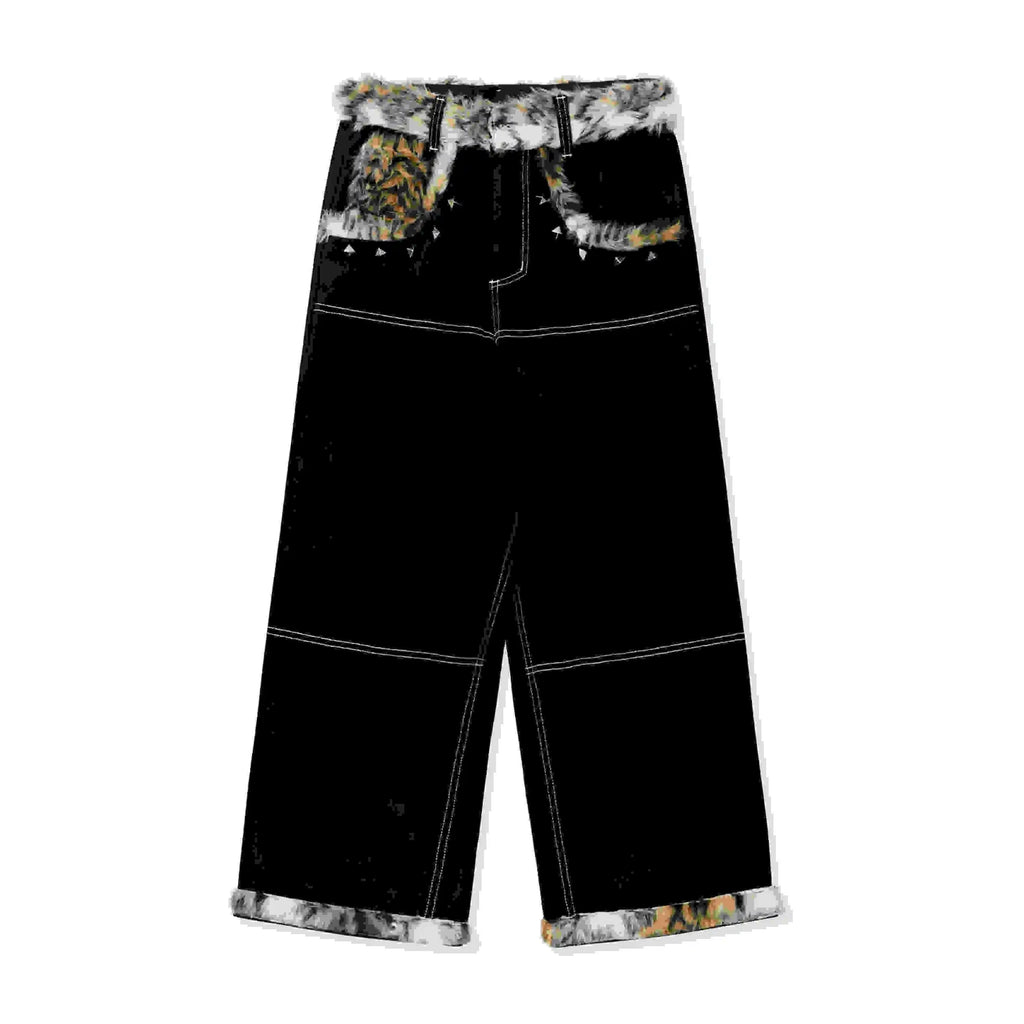 GameOne Double Snake Leopard Hip Hop Skateboard Jeans