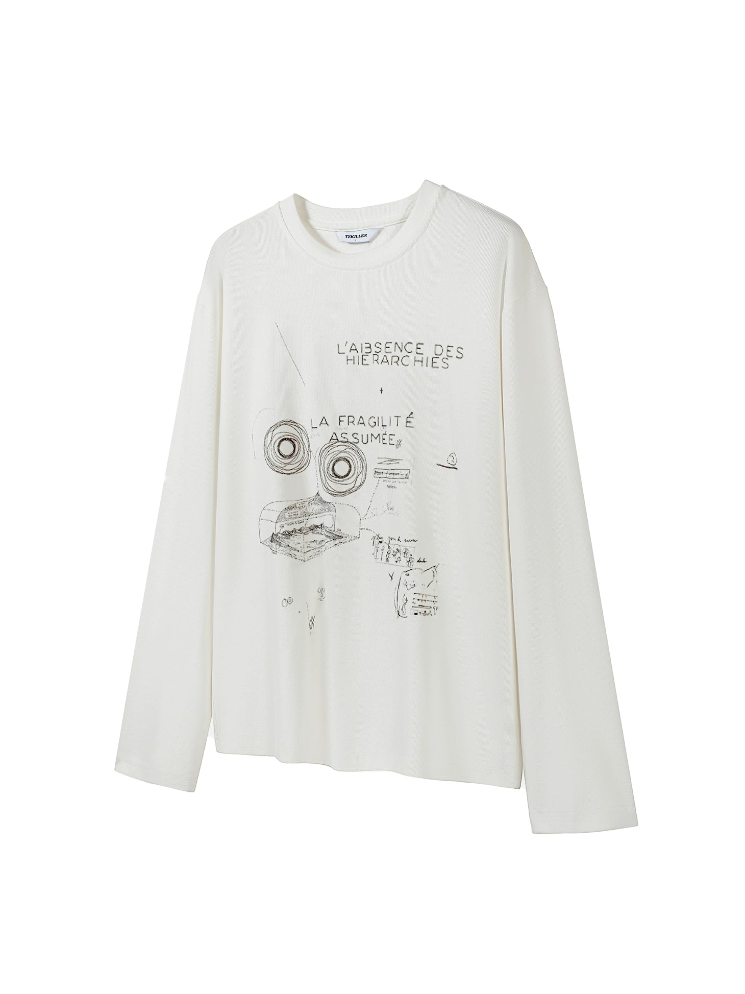 TZ Killer Loose Versatile Star Track Print Long Sleeve