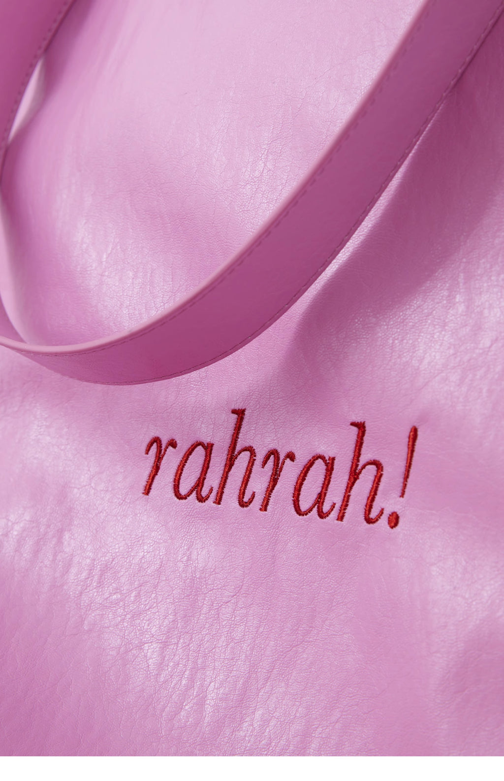 DirtySix "rahrah!" contrasting embroidery thread leather tote bag