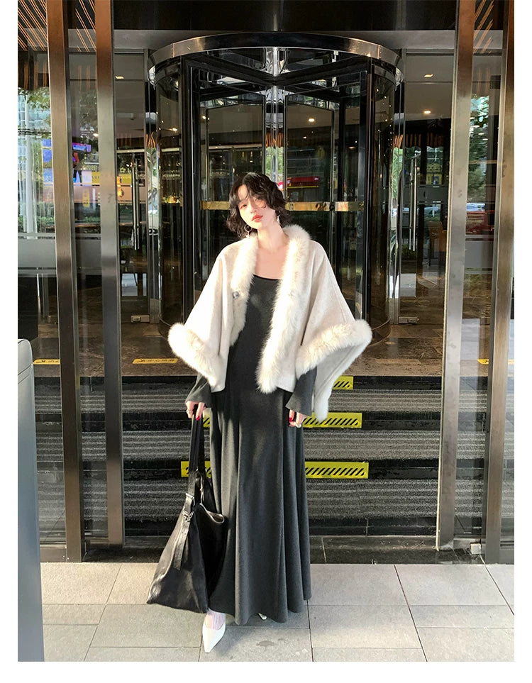 KELIFAN Elegant Retro Big Neckline Dress