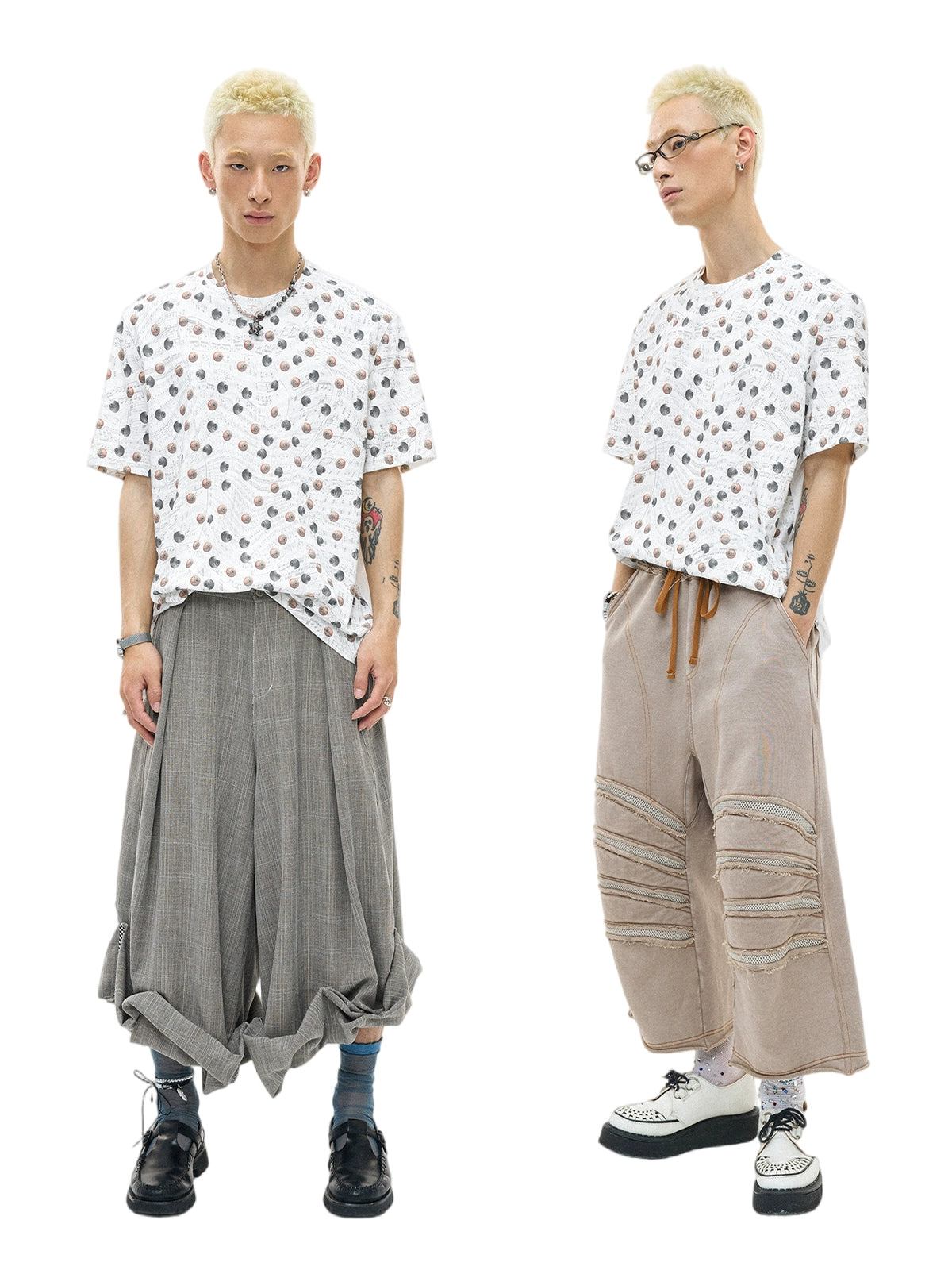 PHYS Cool Feeling Full Print Eye Piece Splicing Tee