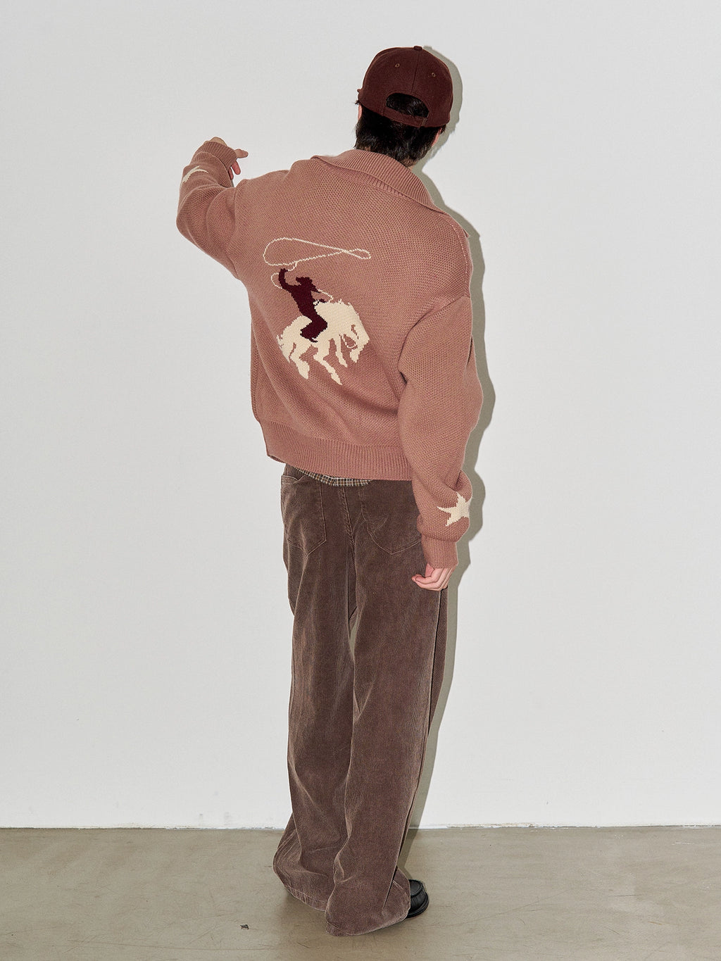 LIBERAFIT Wool-knitted Jacquard Zipper Jacket