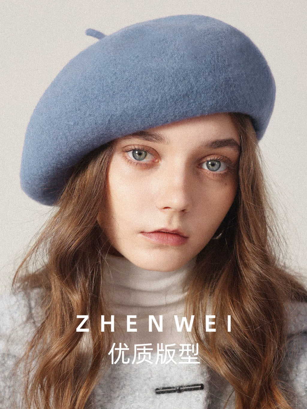 ZHENWEI Cloud Woolen Pure Wool Beret