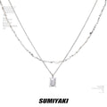 SUMIYAKI Double Layer Stacked Light Luxury Beaded Clavicle Chain