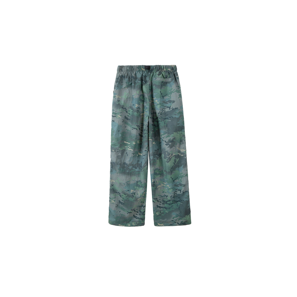 PLUS NO LOGO Green Camouflage Loose Wide-leg Sports Trousers